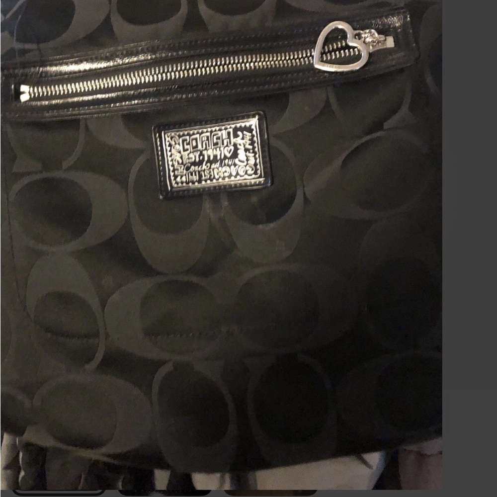 Coach Black Embossed Leather Patch Crossbody